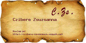 Czibere Zsuzsanna névjegykártya